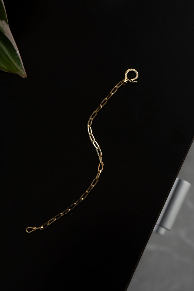 MONAKAjewellery Link Diamond Chain Bracelet Wide /K18