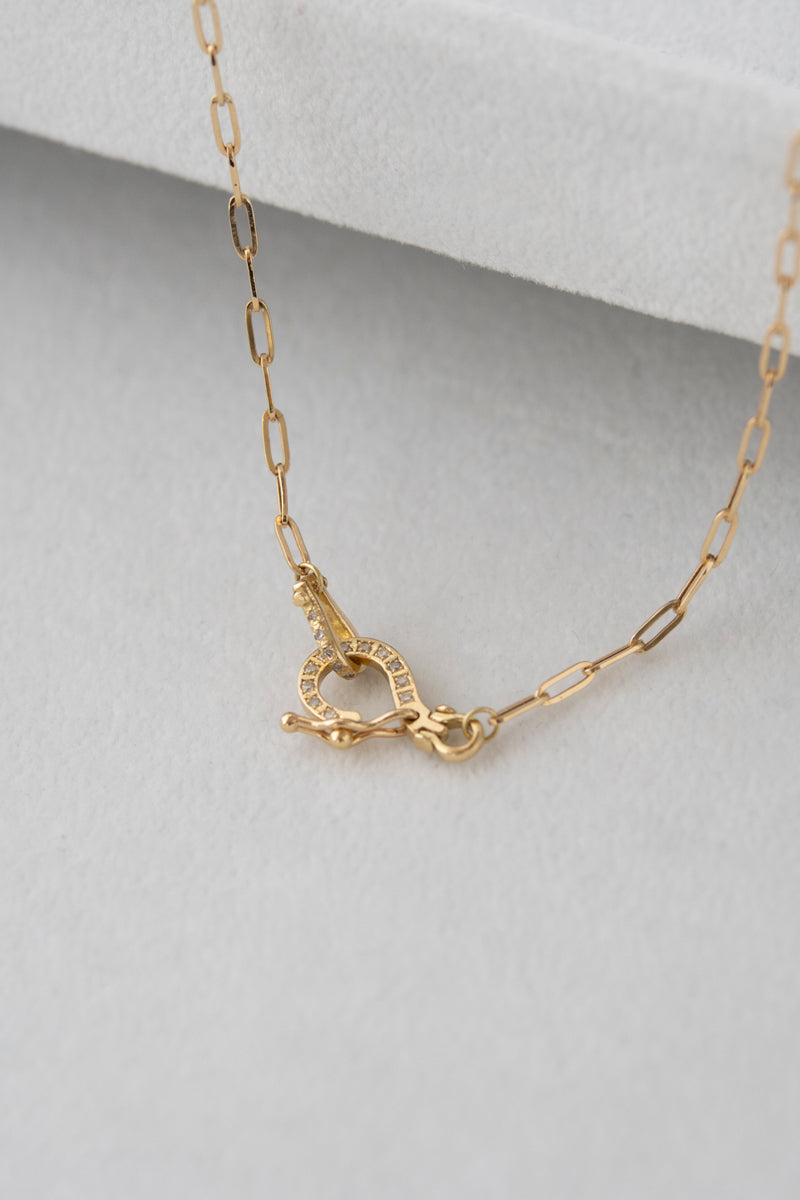 MONAKAjewellery Link Diamond Chain Necklace Narrow /K18