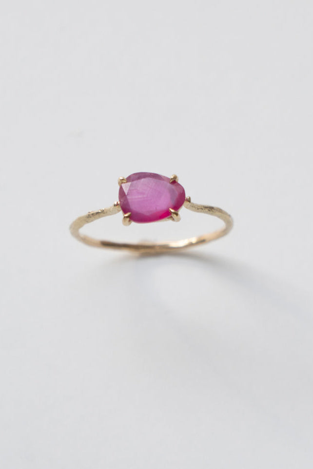 MONAKA jewellery Flat Ruby Ring /K14