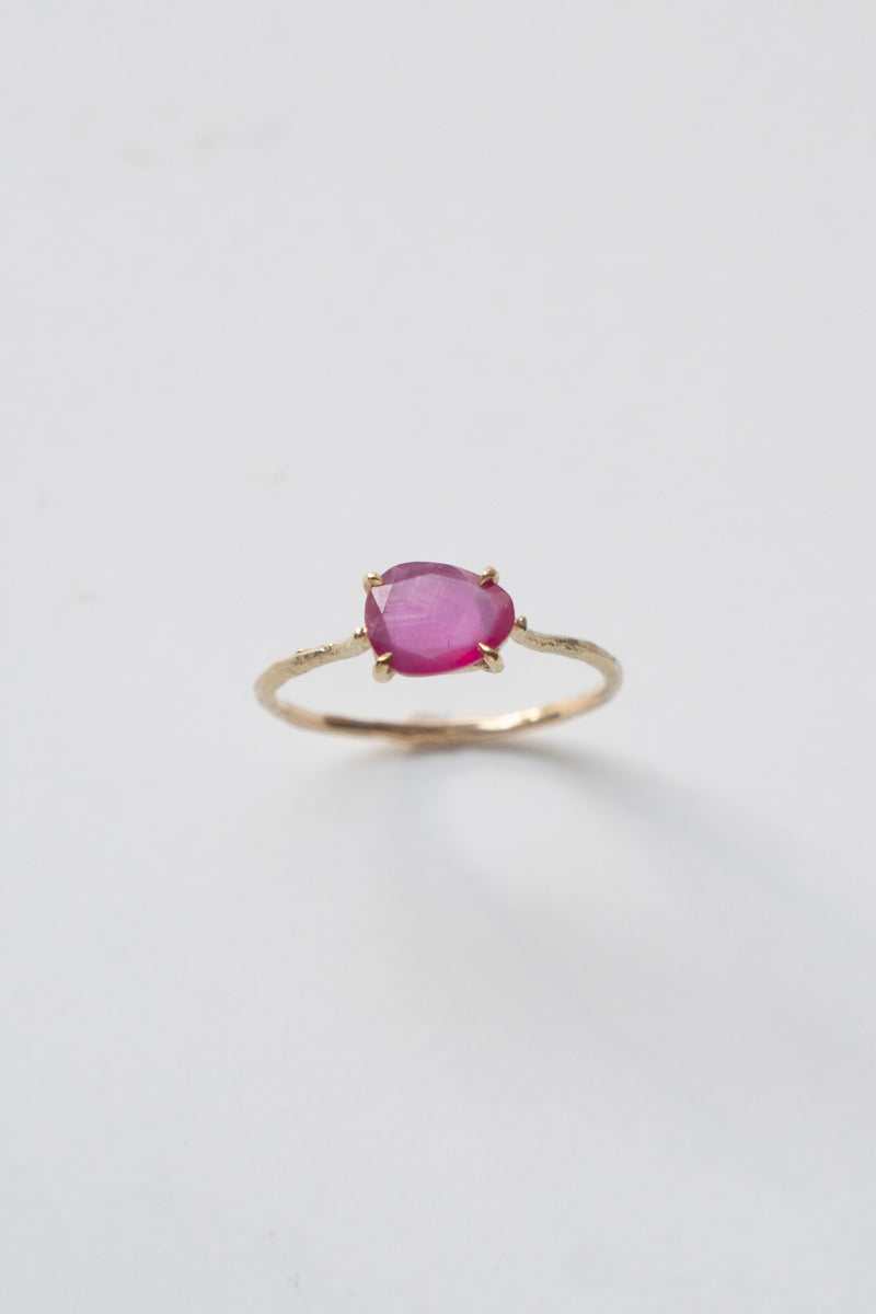 MONAKA jewellery Flat Ruby Ring /K14