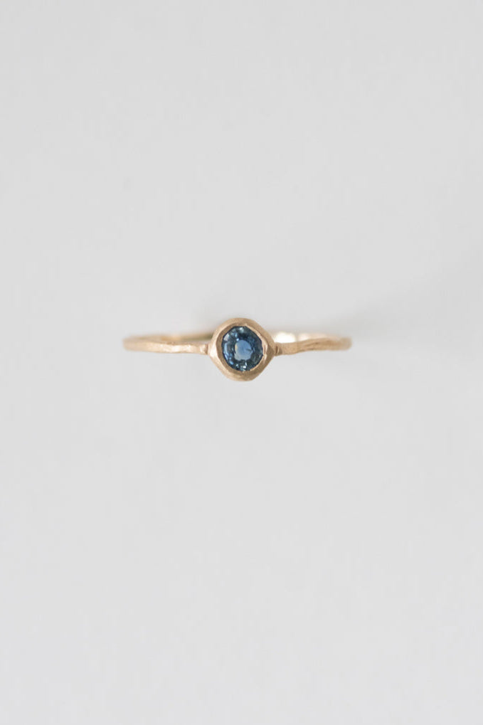 MONAKA jewellery Rough collet Blue Sapphire Ring /K10