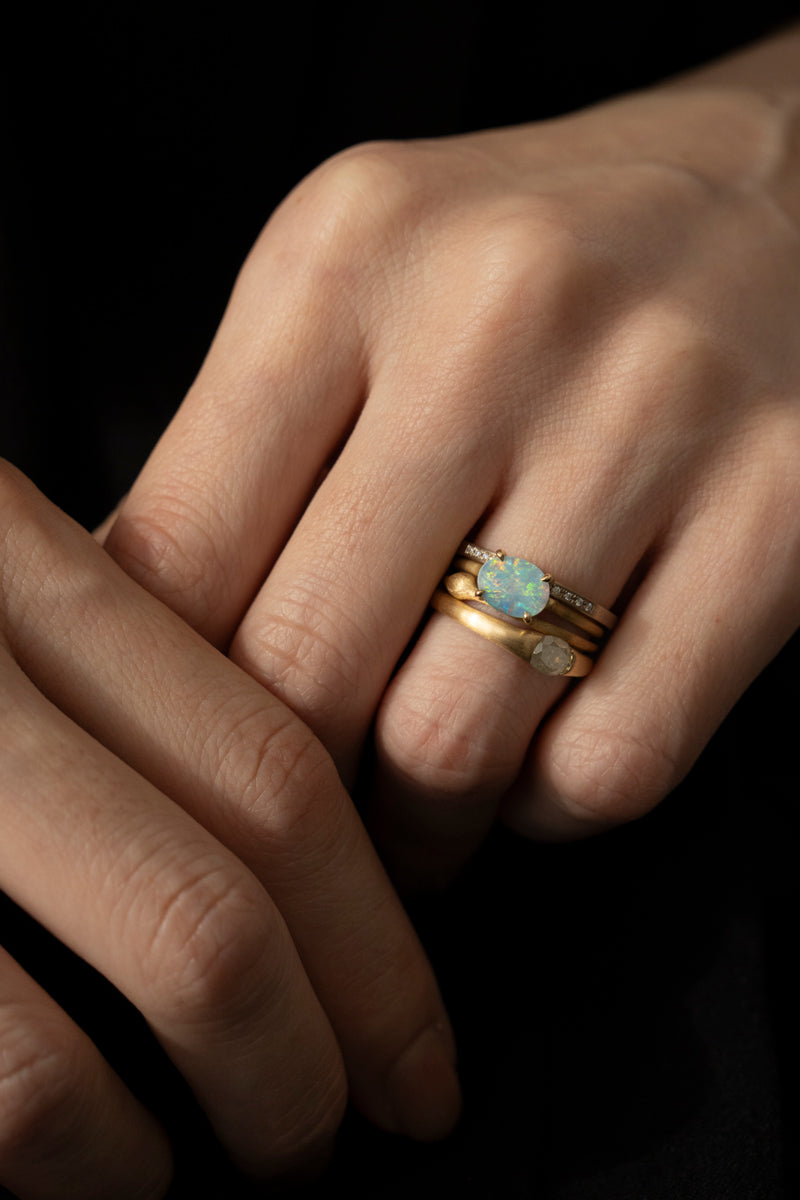 MONAKA jewelery Prong Boulder Opal Ring /K18