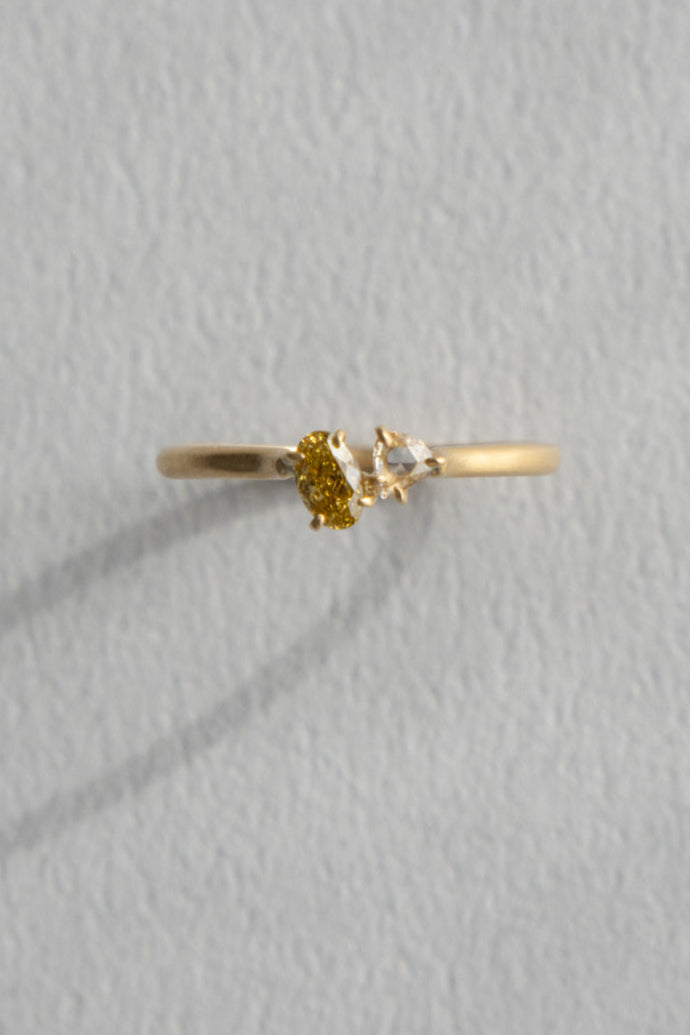 MONAKA jewellery Prong Double Diamond Ring /K18