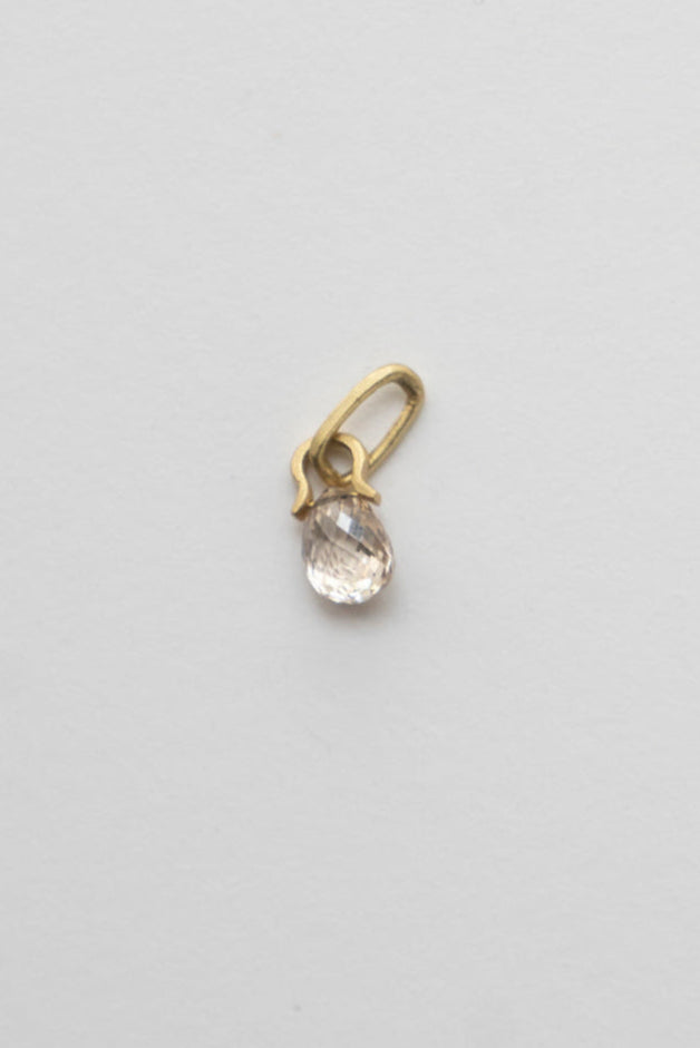 MONAKAjewellery Horse Shoe Briolette Diamond Necklace Charm Top /K18