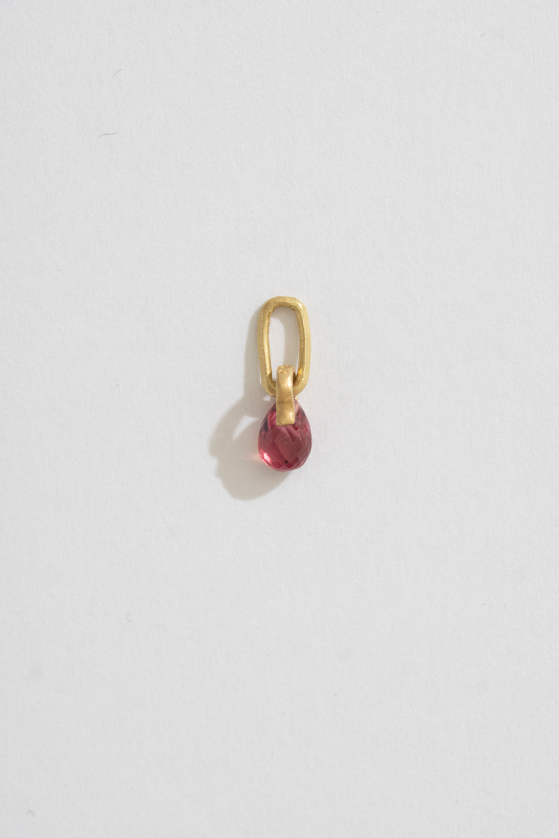 MONAKA jewelery Horse Shoe Orange Sapphire Necklace Charm Top /K18