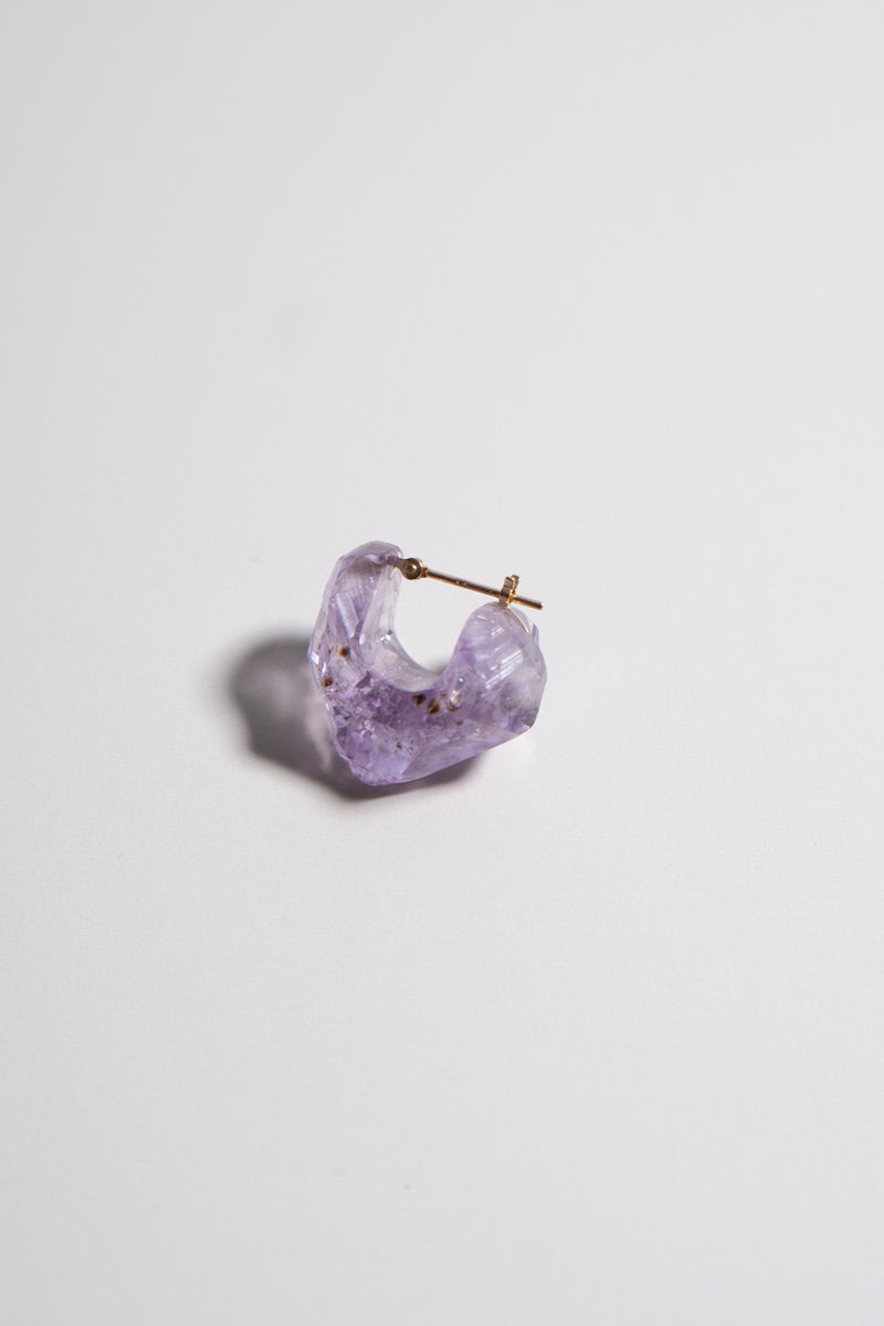 MONAKA jewellery Amethyst rock pierce アメジストロックピアス/K18