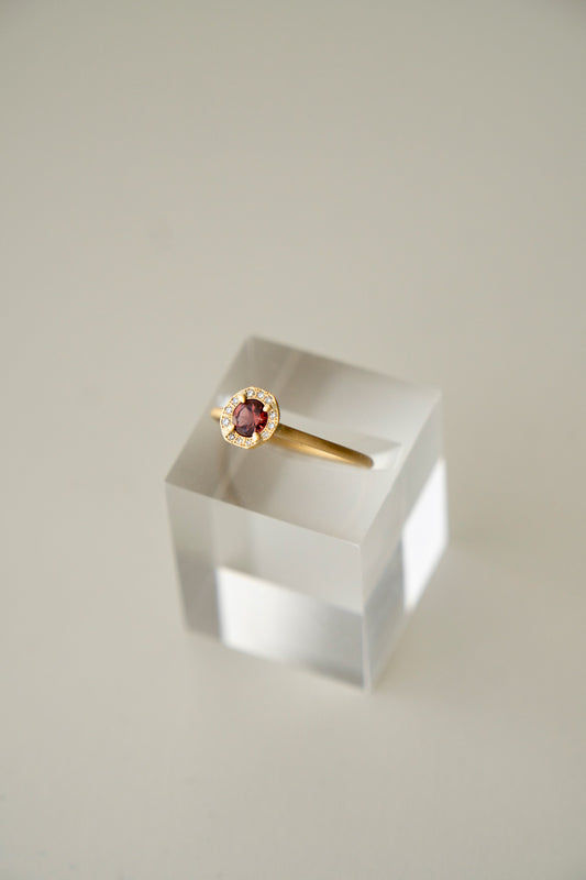 MONAKA jewellery Rinne pink tourmaline diamond ring ピンクトルマリンリング/K18