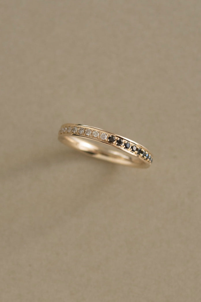 PALA Black & White Diamond Eternity Ring /K10