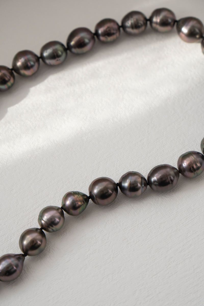 PALA Hand end Black-lip Shell all knotted pearl necklace /K10