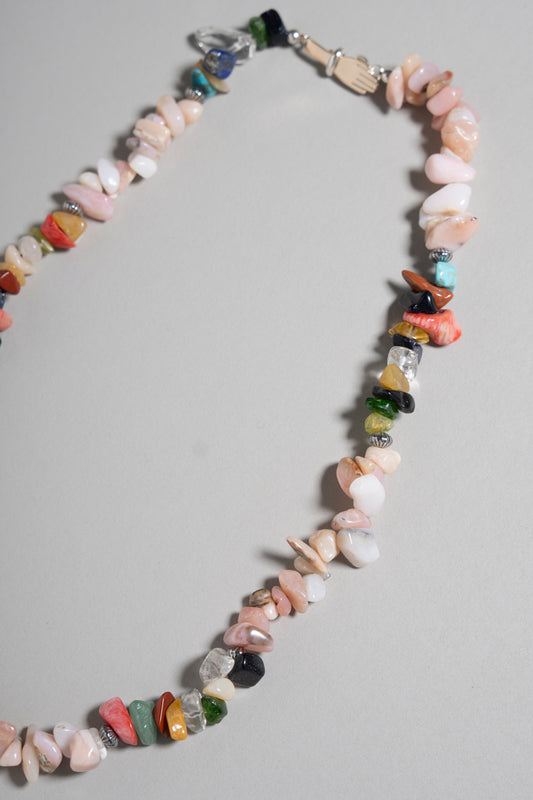 PALA Mix pink opal hand Necklace ミックスピンクオパールネックレス /K10