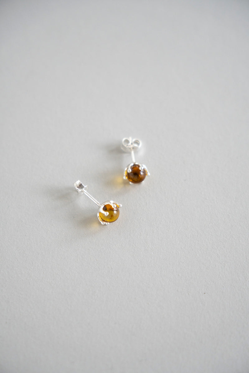 PALA Yellow amber pierce イエローアンバーピアス/琥珀/silver