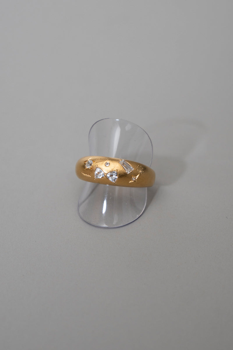 bohem × patchouli written in the stars collection white topaz ring A