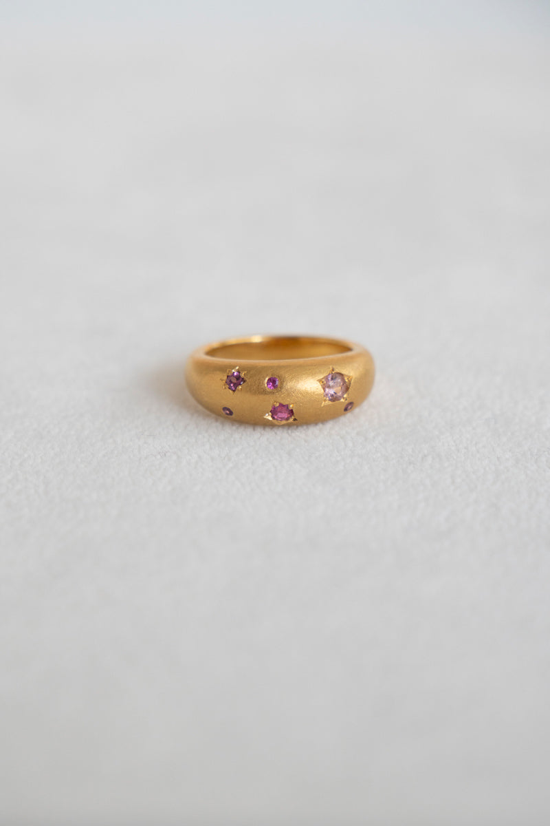 bohem × patchouli written in the stars collection ruby ​​mix ring C
