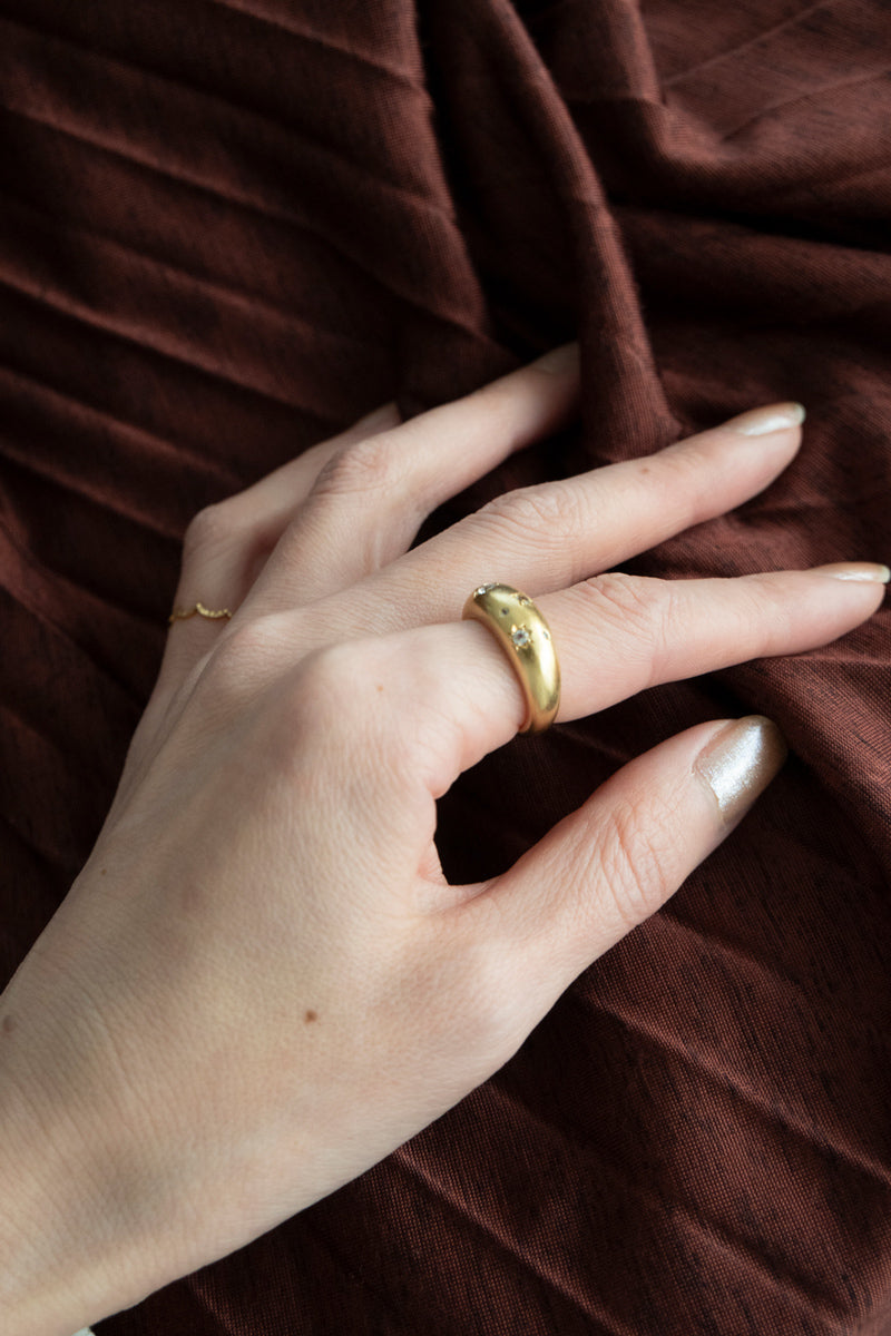 bohem × patchouli written in the stars collection white topaz ring C
