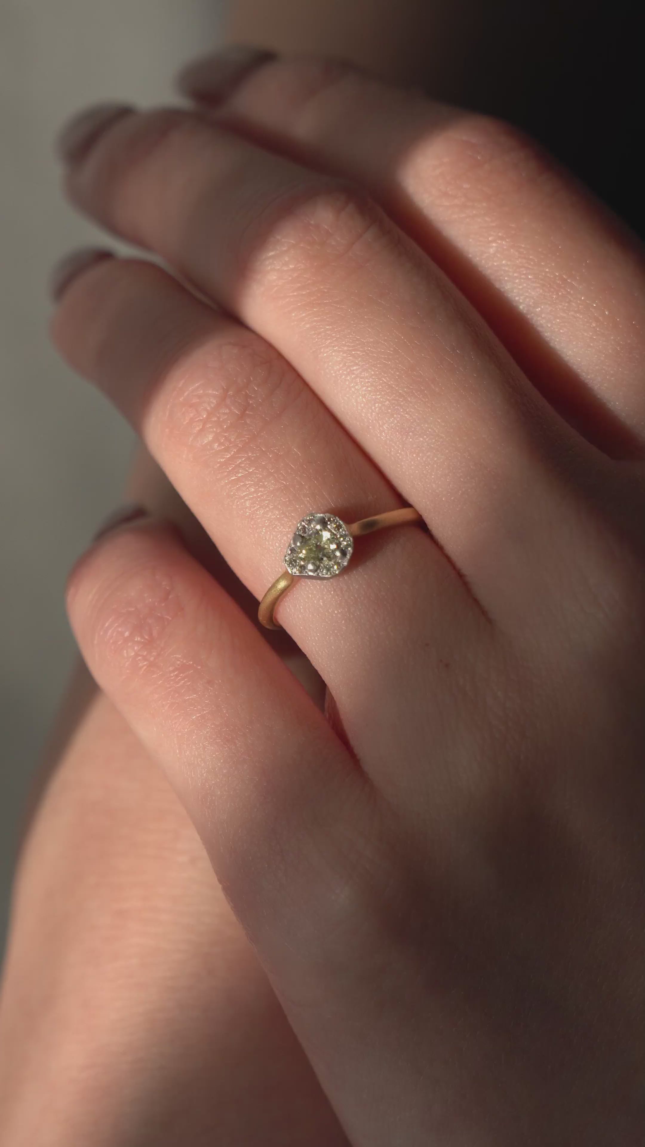 MONAKA jewellery Rinne Old Cut Pear Shape Yellow Diamond Ring