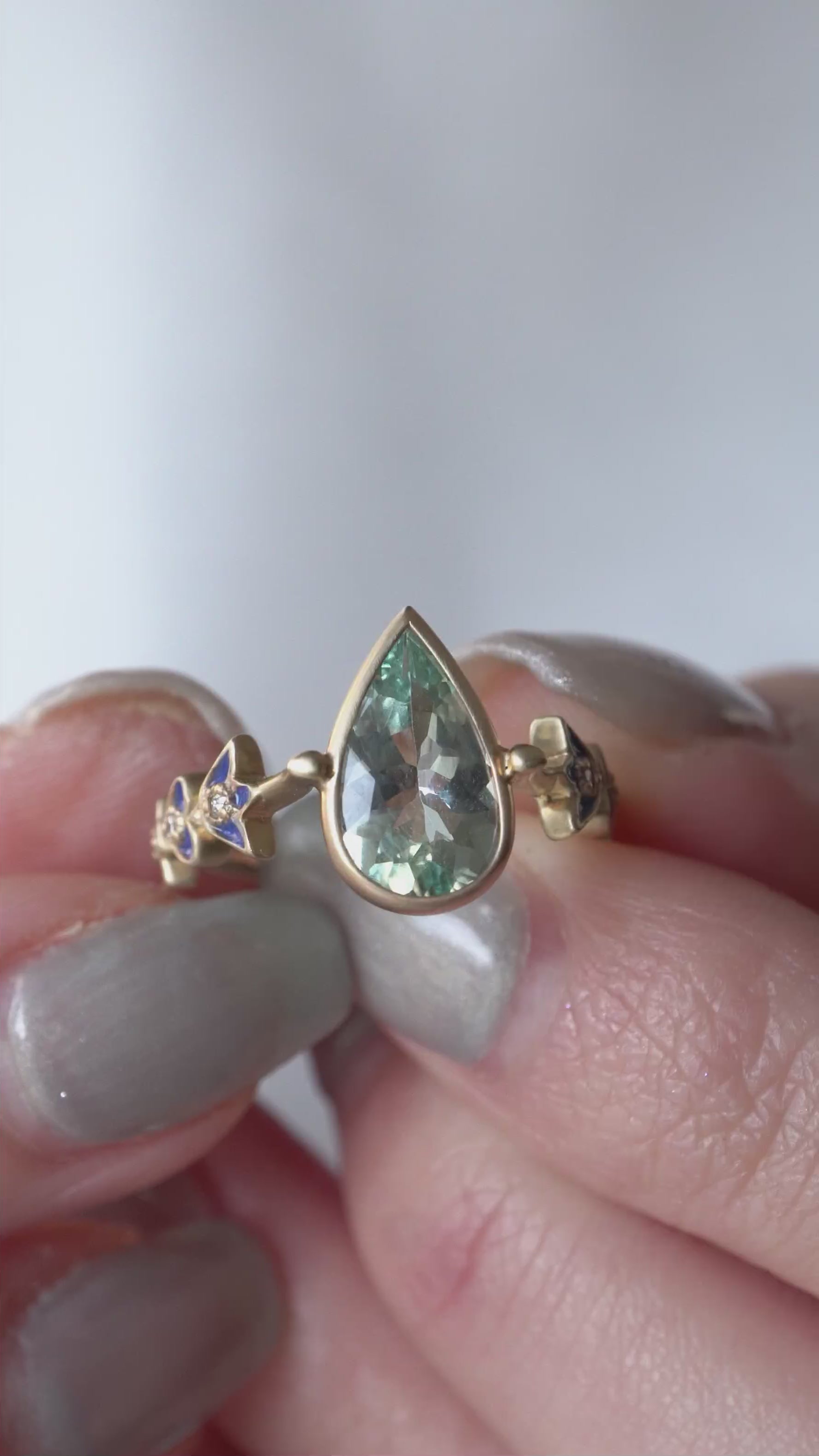 bohem Crown collection Green Beryl Ring ボヘム ベリルリング /K10