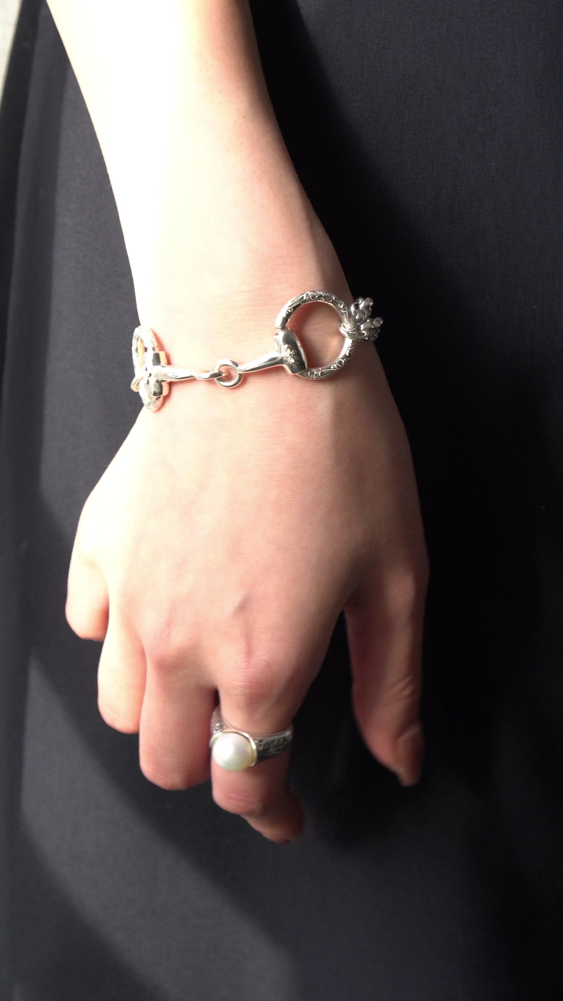 WAKAN SILVER SMITH ワカンシルバースミス Horse Bit Chain Bracelet L