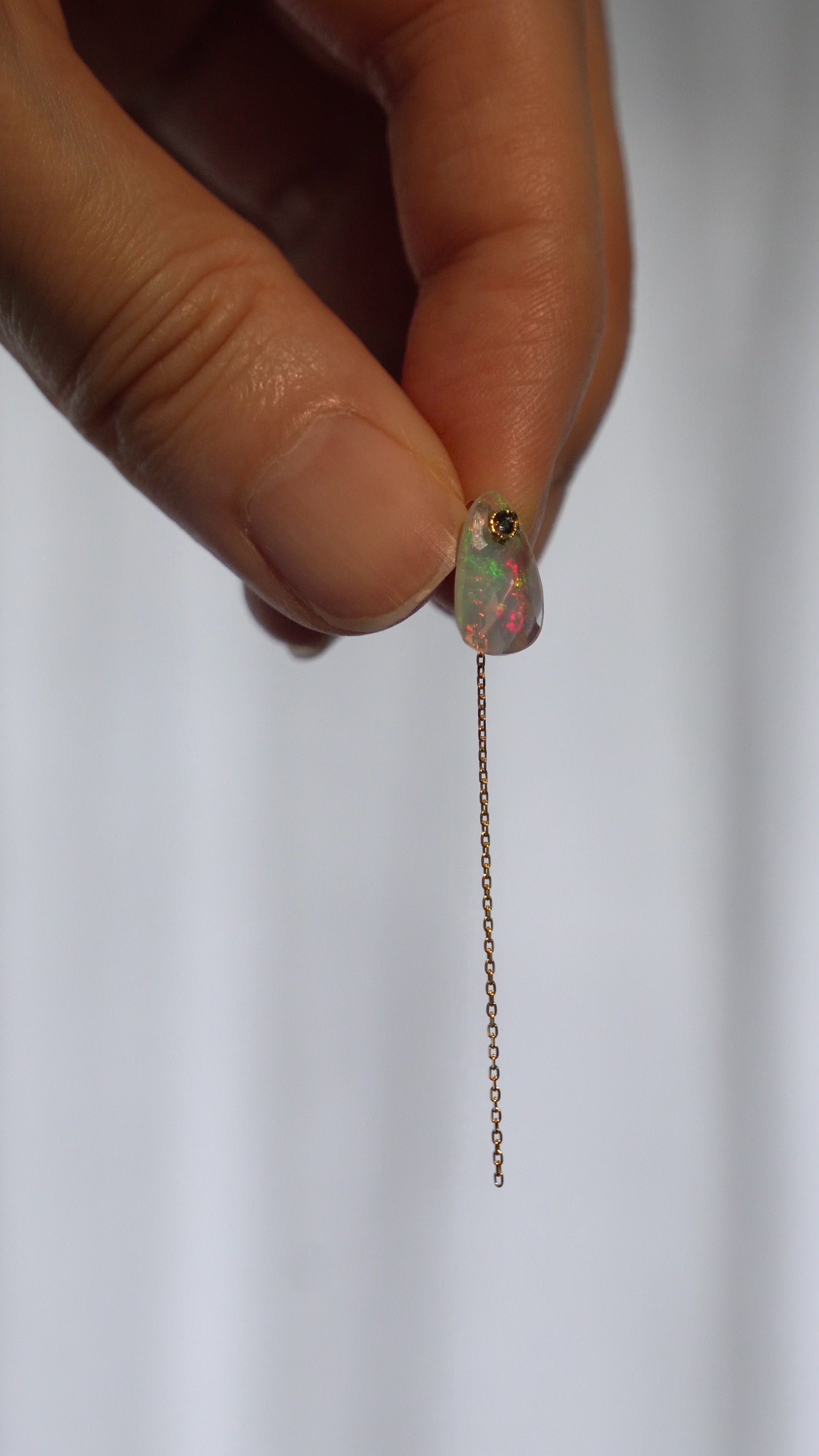 MONAKA jewellery モナカジュエリー flat Opal Pierce オパールピアス K18