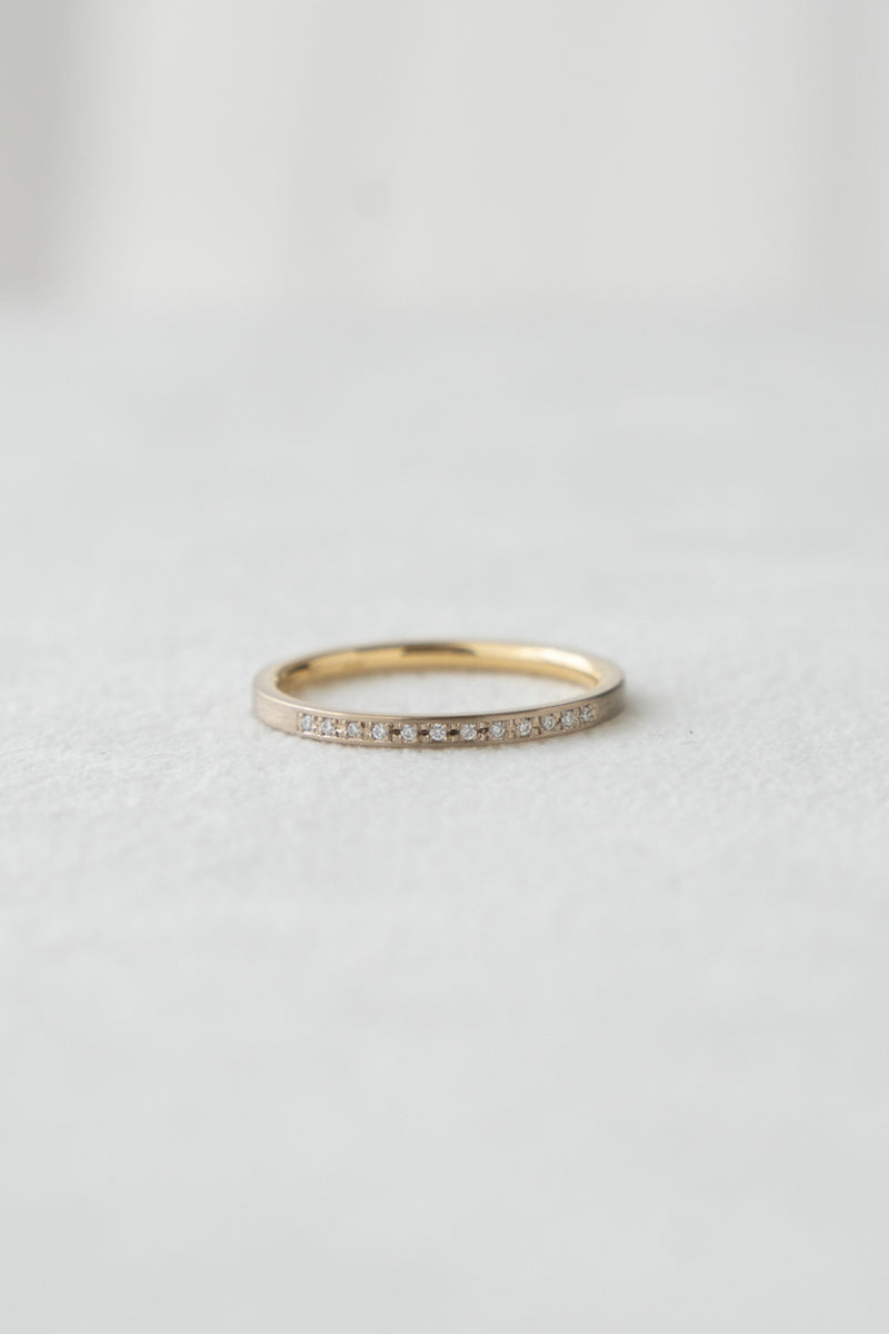 simmon HALVING FLAT 1/3 ETERNITY DIAMOND RING /K18