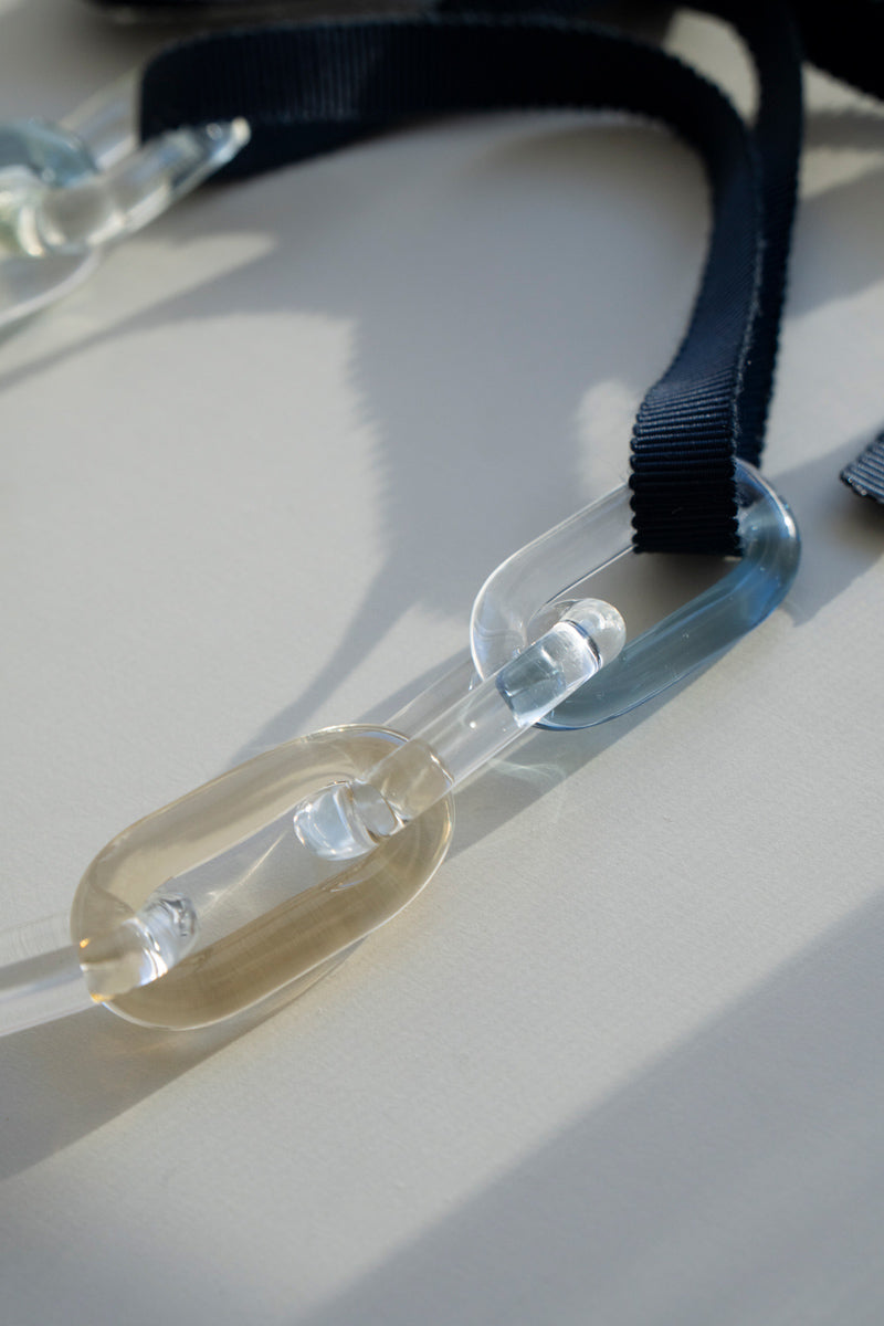 YAGA Glass chain ribbon necklace MIX