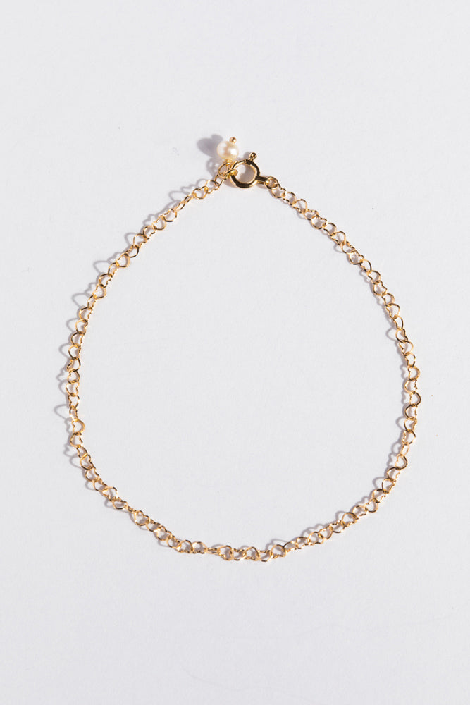 bohem Heart chain bracelet ハートチェーンブレスレット/K10