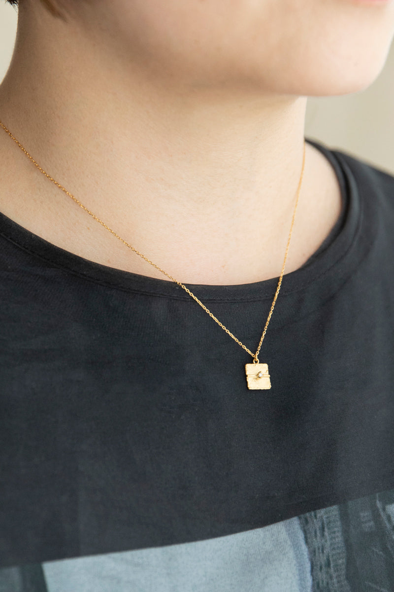 bohem mel collection Square diamond Necklace /K10