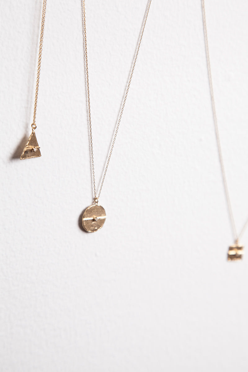 bohem mel collection Round diamond Necklace /K10