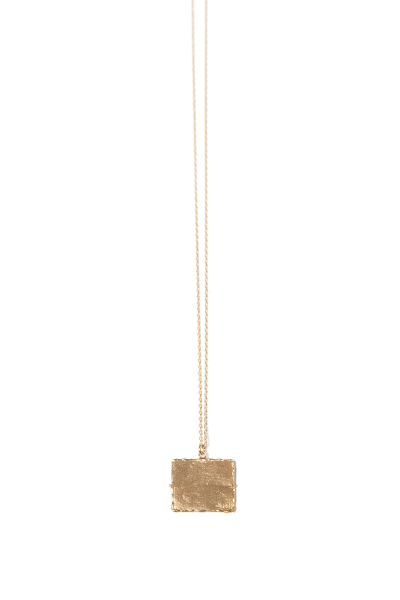 bohem mel collection Big Square diamond Necklace /K10