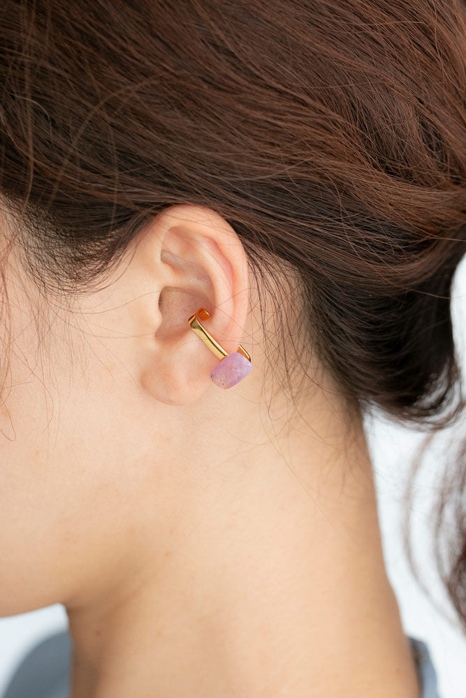 bohem Loose Stone Collection pink sapphire ear cuff