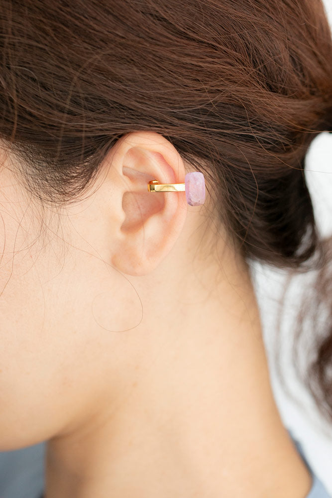 bohem Loose Stone Collection pink sapphire ear cuff