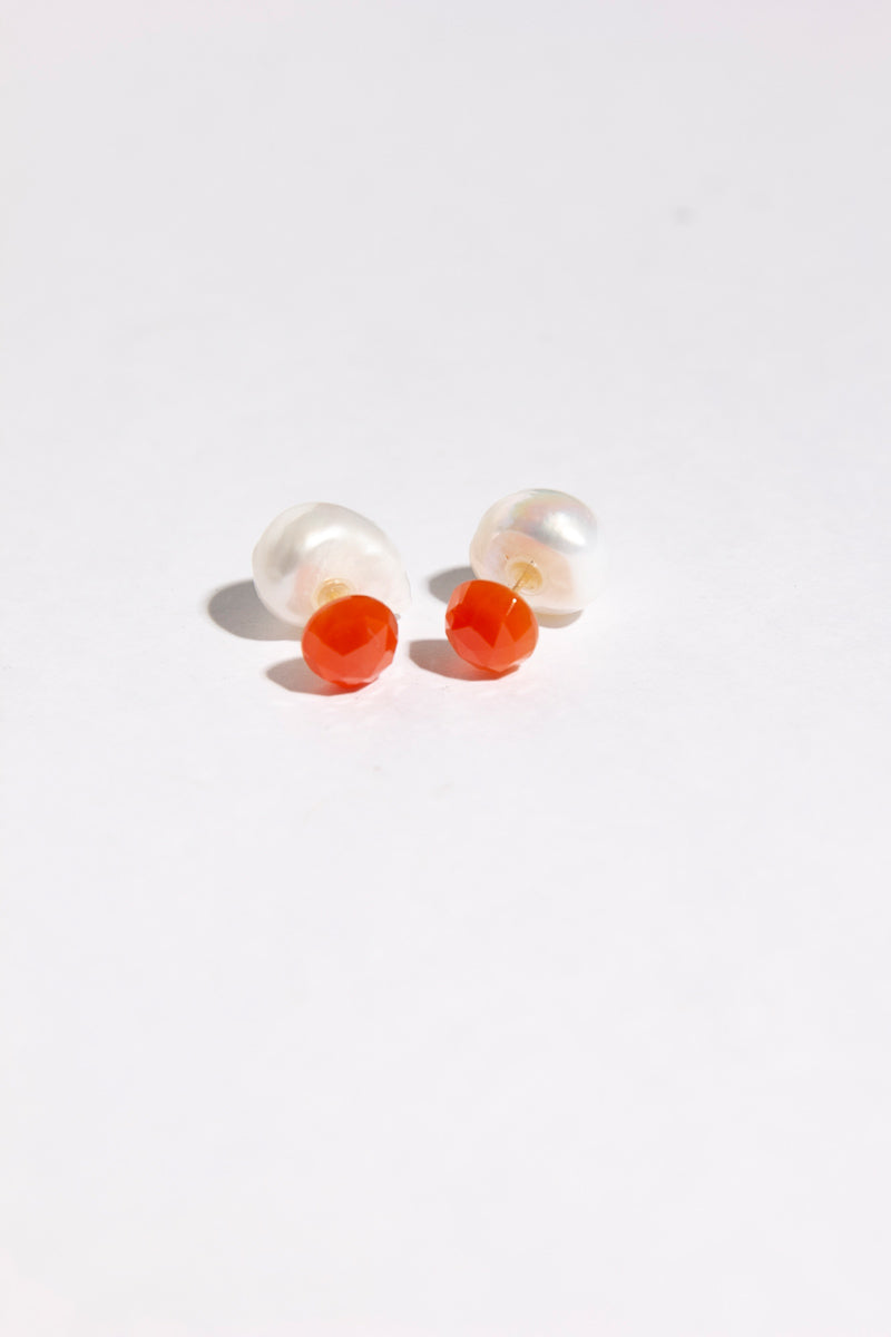 bohem Loose Stone Collection carnelian stud pierce /K10