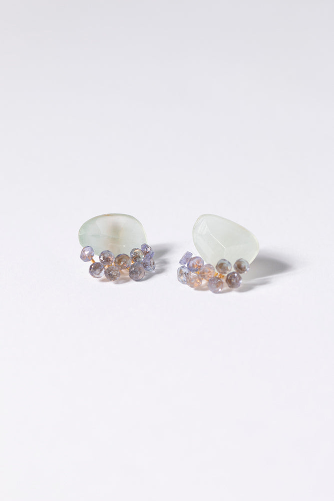 bohem fairy earrings aquamarine x tanzanite earrings &amp; earrings/K10