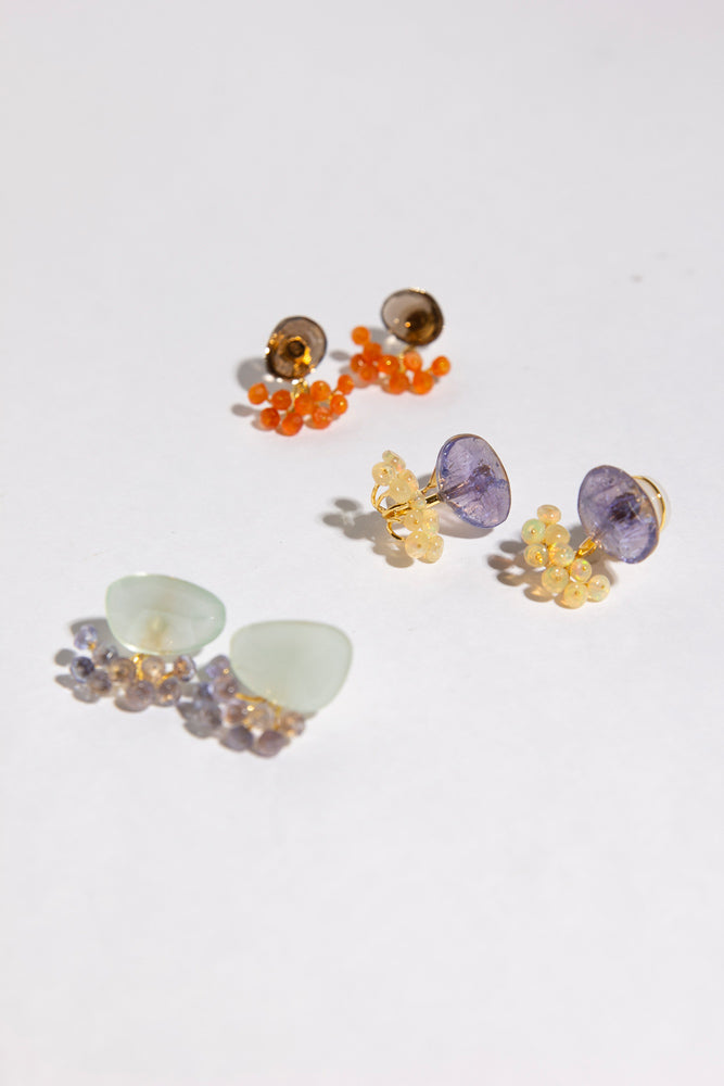bohem fairy earrings tanzanite x opal earrings &amp; earrings/K10