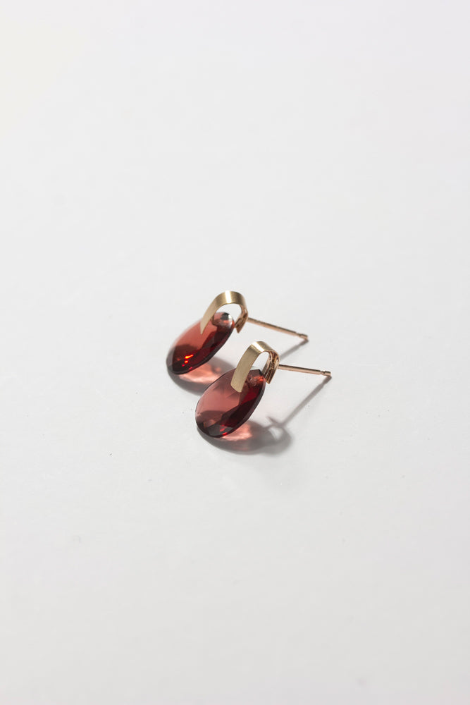 bohem Loop × Gems Garnet Garnet Earrings/K10