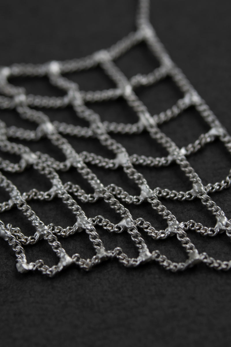 hannah keefe lil net necklace necklace/Silver