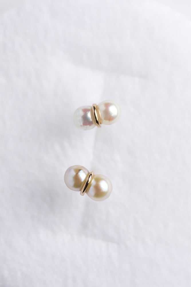 januka Twin pearl collection 双子パールピアス/K18