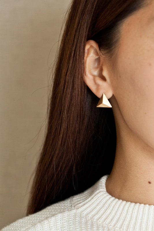 jaren triangle gold earrings