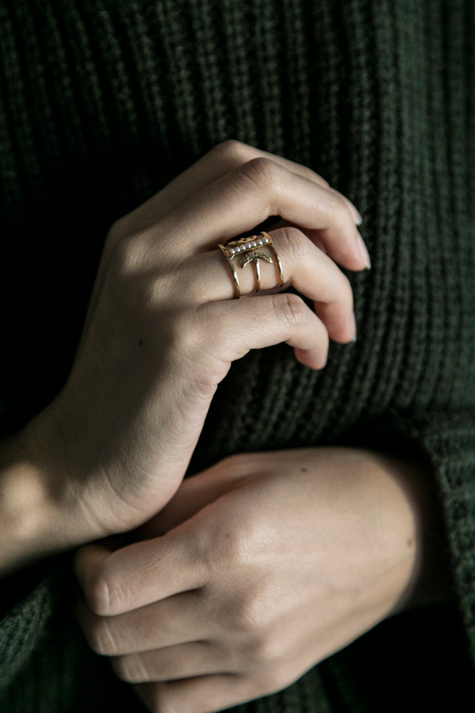 LiniE Tribe pearl ring Pearl ring/K10