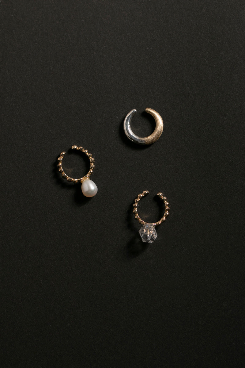 LiniE CUFFS OF THE MOON Pearl Ear cuff イヤカフ/K10