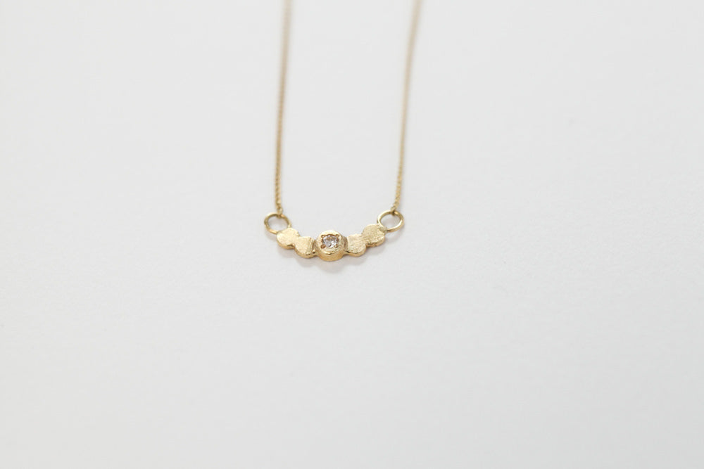 Perche? marumaru 1p diamond Necklace One diamond necklace/K18