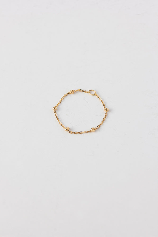 MINIMUMNUTS tiny necklace station chain ring 3/K18