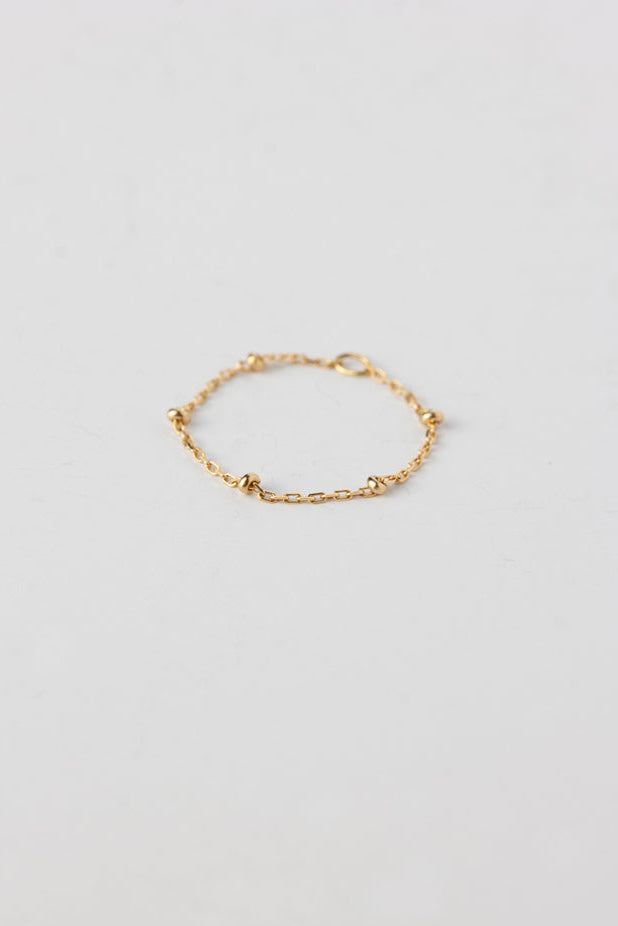 MINIMUMNUTS tiny necklace station chain ring 3/K18