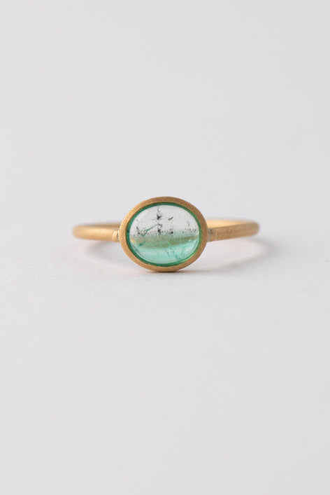 MONAKA jewellery Colombia Emerald collet Ring /K18