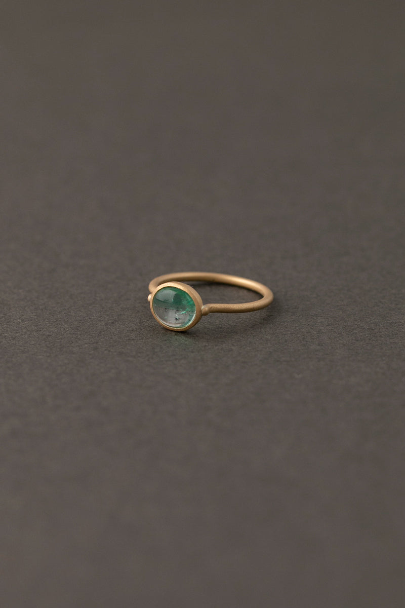 MONAKA jewellery Colombia Emerald collet Ring エメラルドリング/K18