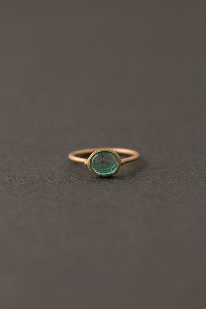MONAKA jewellery Colombia Emerald collet Ring エメラルドリング/K18