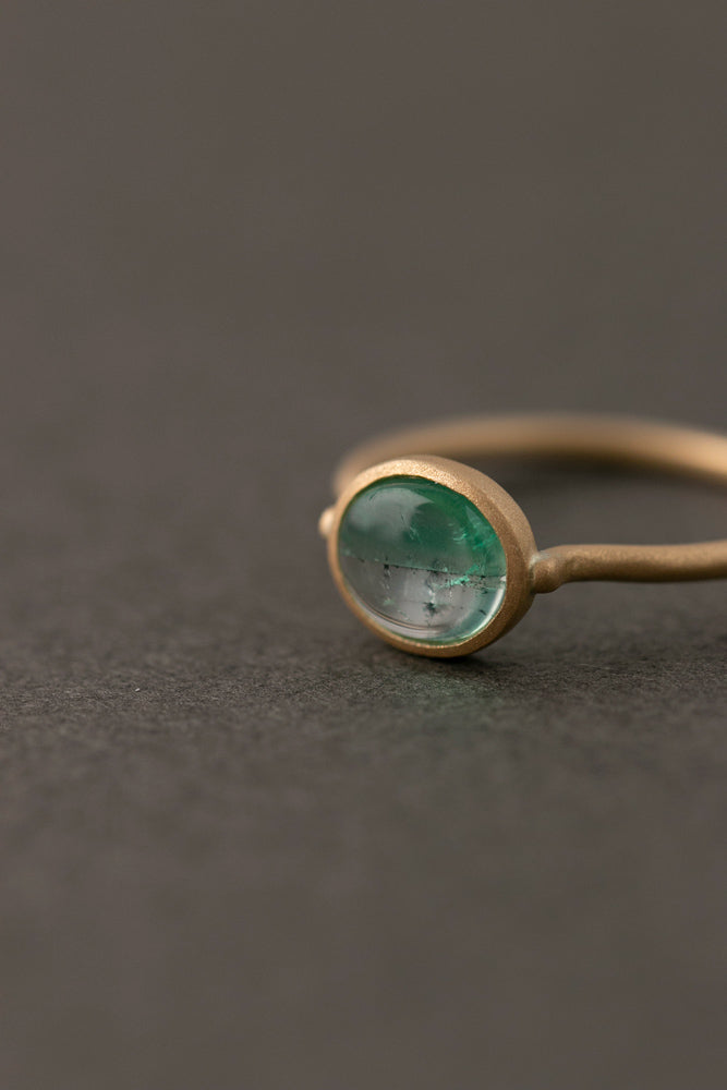 MONAKA jewellery Colombia Emerald collet ring /K18