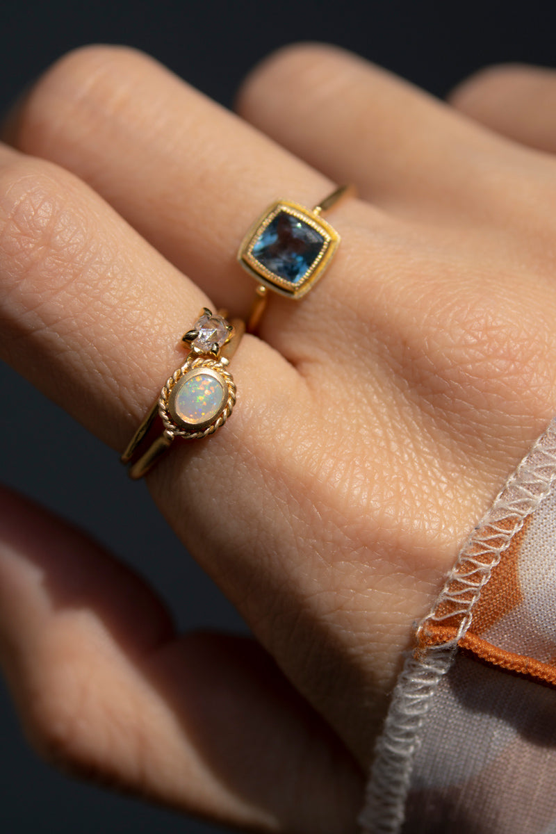 MONAKA jewellery twist opal ring オパールリング/K18