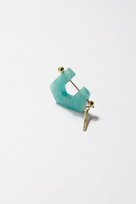 MONAKAjewellery Amazonite Rock pierce アマゾナイトロックピアス/K18