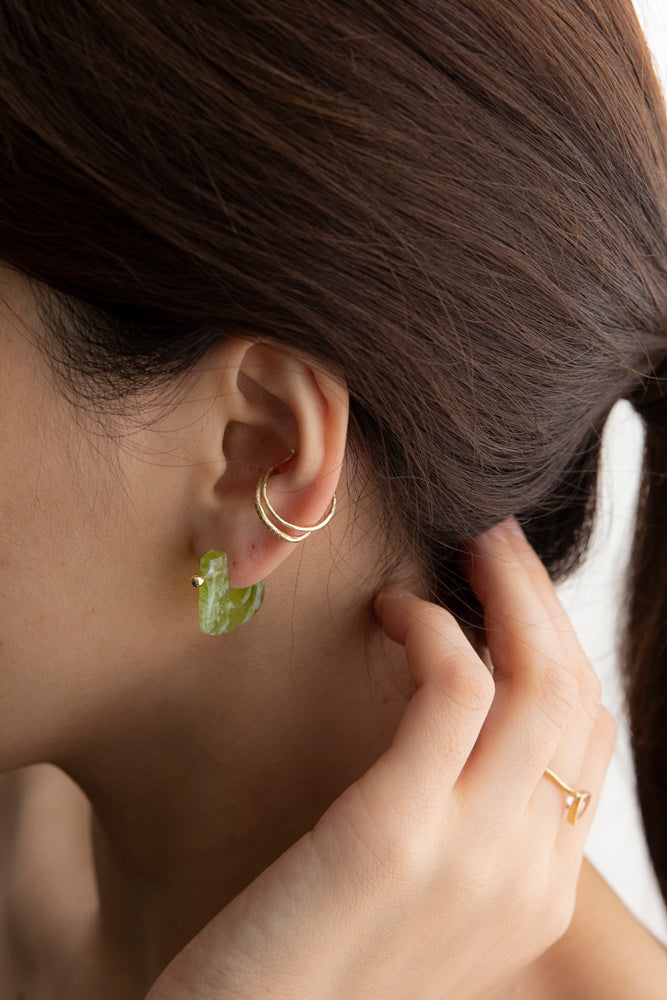 MONAKA jewellery Hibiki color stone & diamond ear cuff イヤカフ/K14