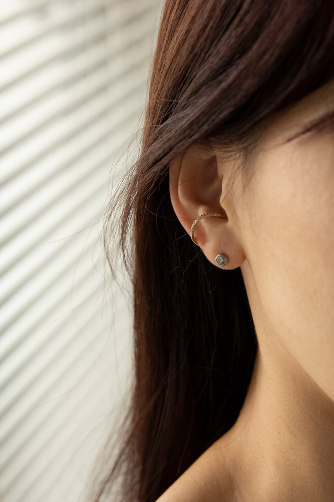 MONAKA jewellery Hibiki color stone & diamond ear cuff イヤカフ/K14
